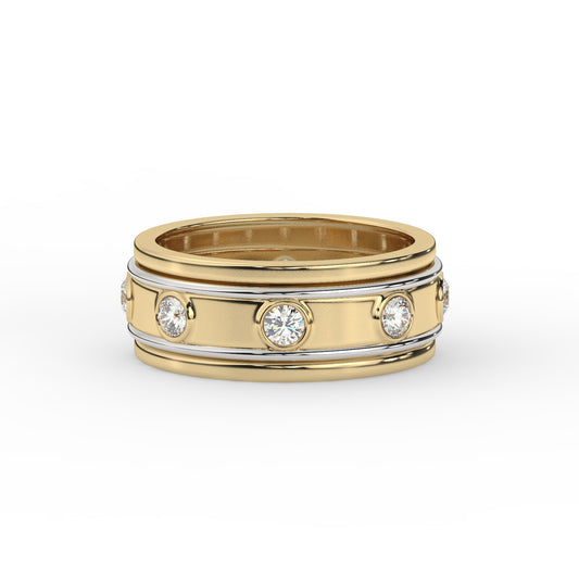 Two-Tone Diamond Eternity Ring