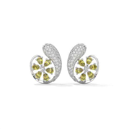 Lime Twist Bloom Studs