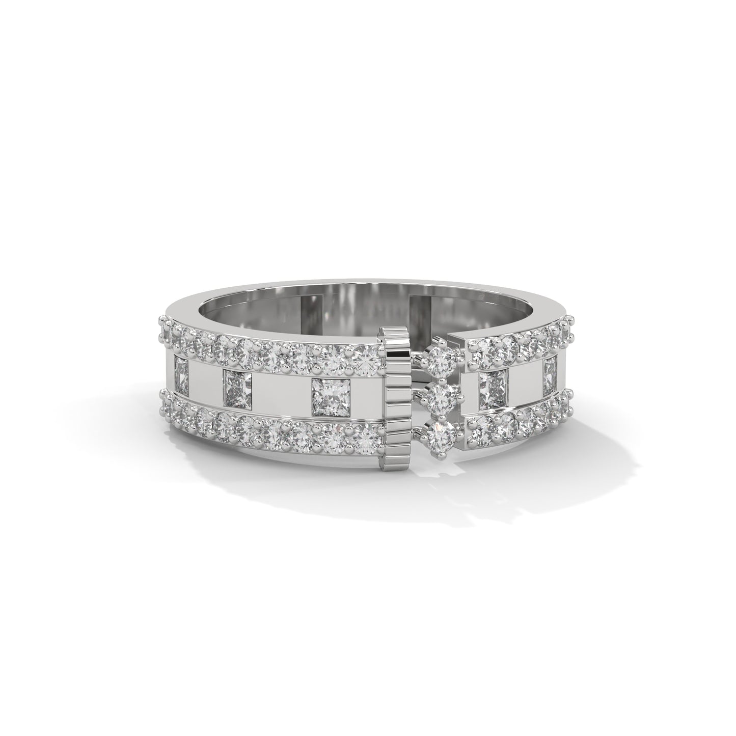 Bonded Glow – Dual Row Diamond Ring