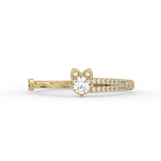 Meow in Love - Glittering Kitty Diamond Ring