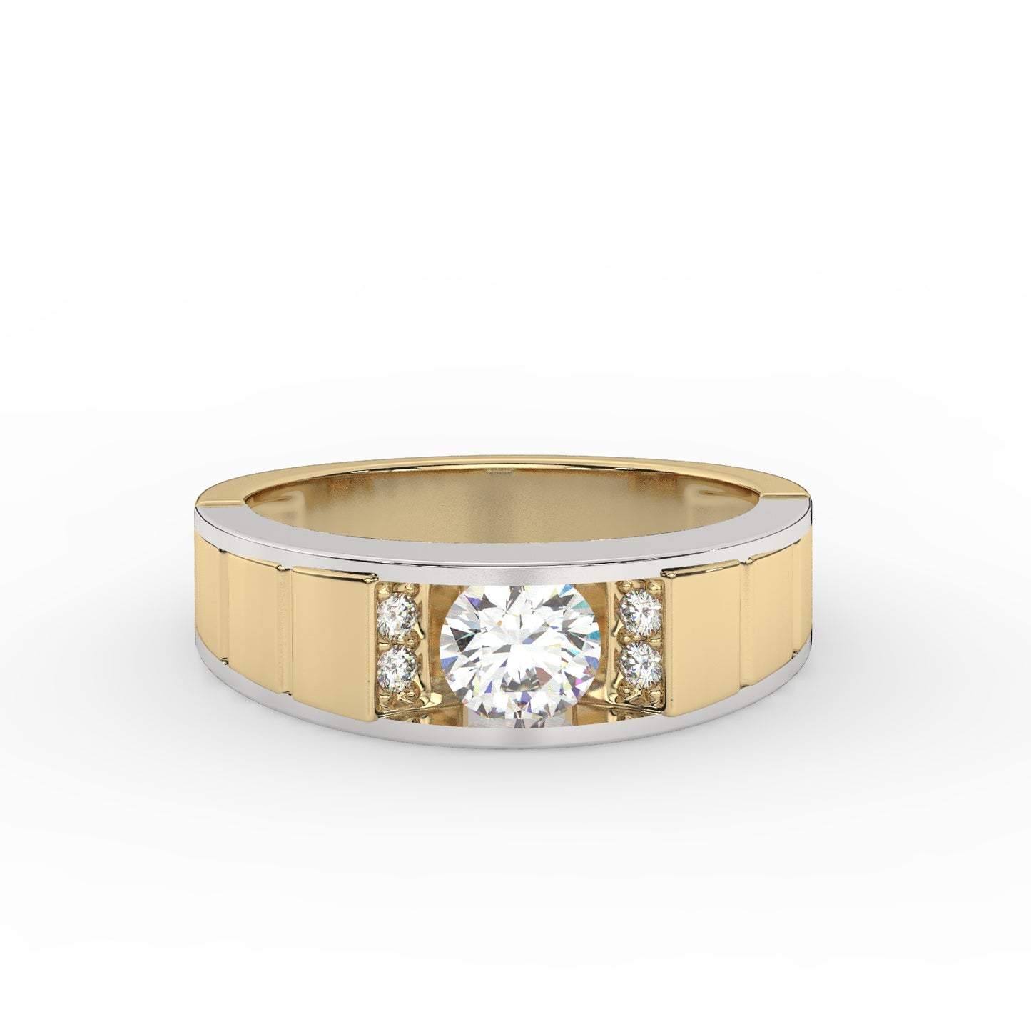 Elegant Two-Tone Diamond Ring