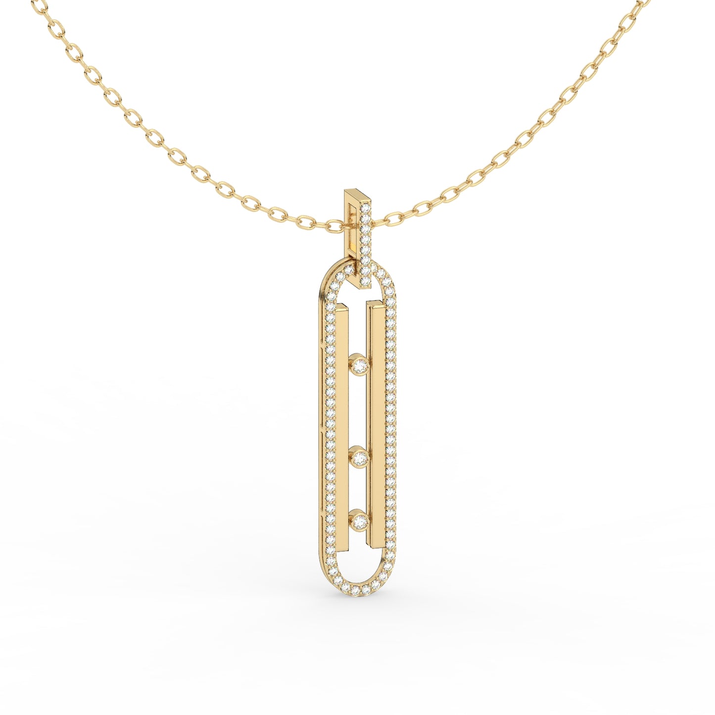 Elegant Harmony Diamond Pendant