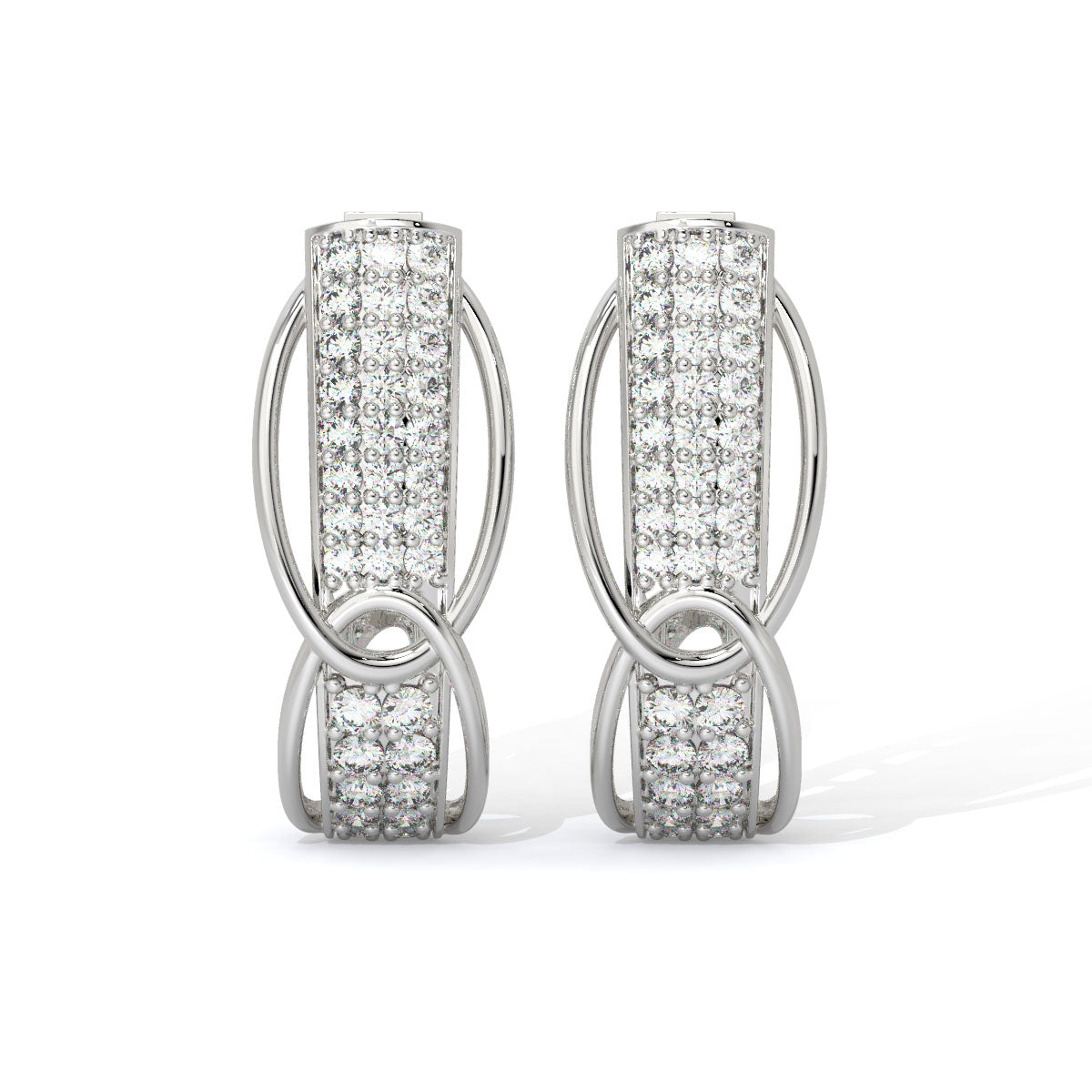 Timeless Twist Diamond Hoops