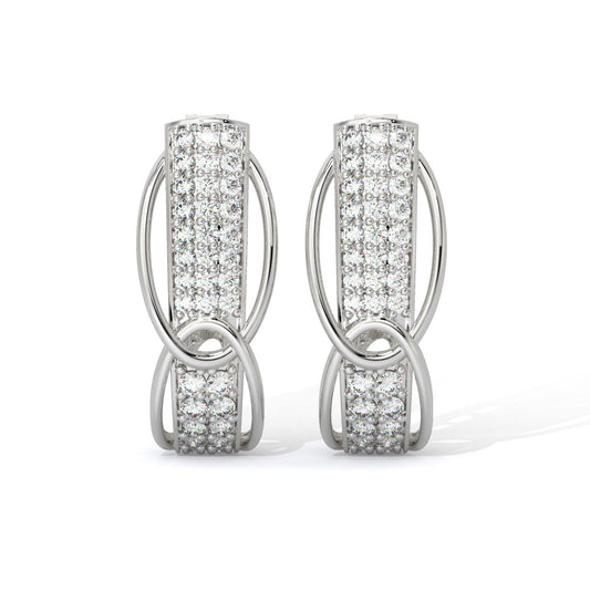 Timeless Twist Diamond Hoops