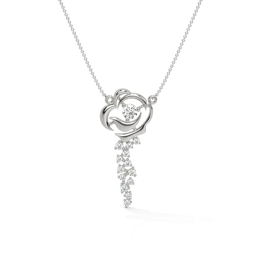 Rose Blossom Diamond Pendant