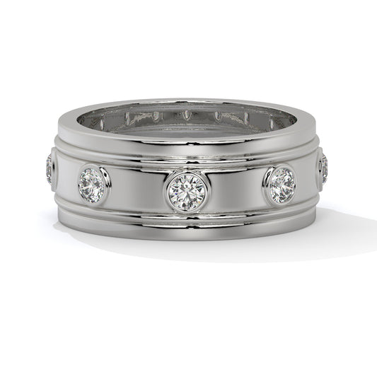 Two-Tone Diamond Eternity Ring