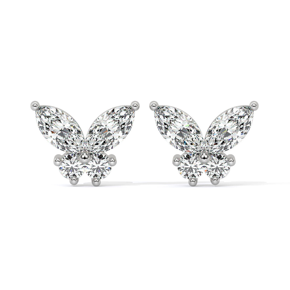 Fluttera Diamond Butterfly Studs