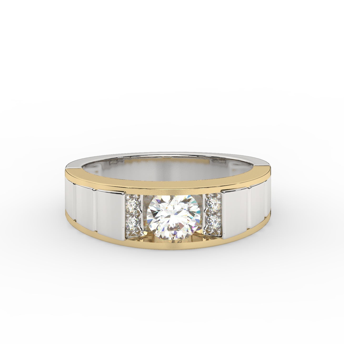 Elegant Two-Tone Diamond Ring