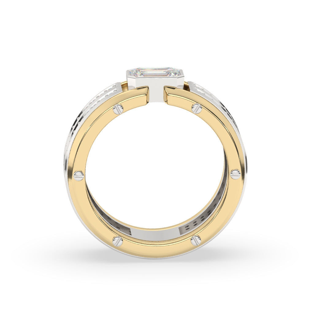 Elegant Two-Tone Diamond Eternity Ring