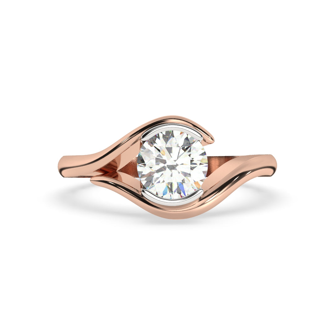 Sleek Solitaire Diamond Ring