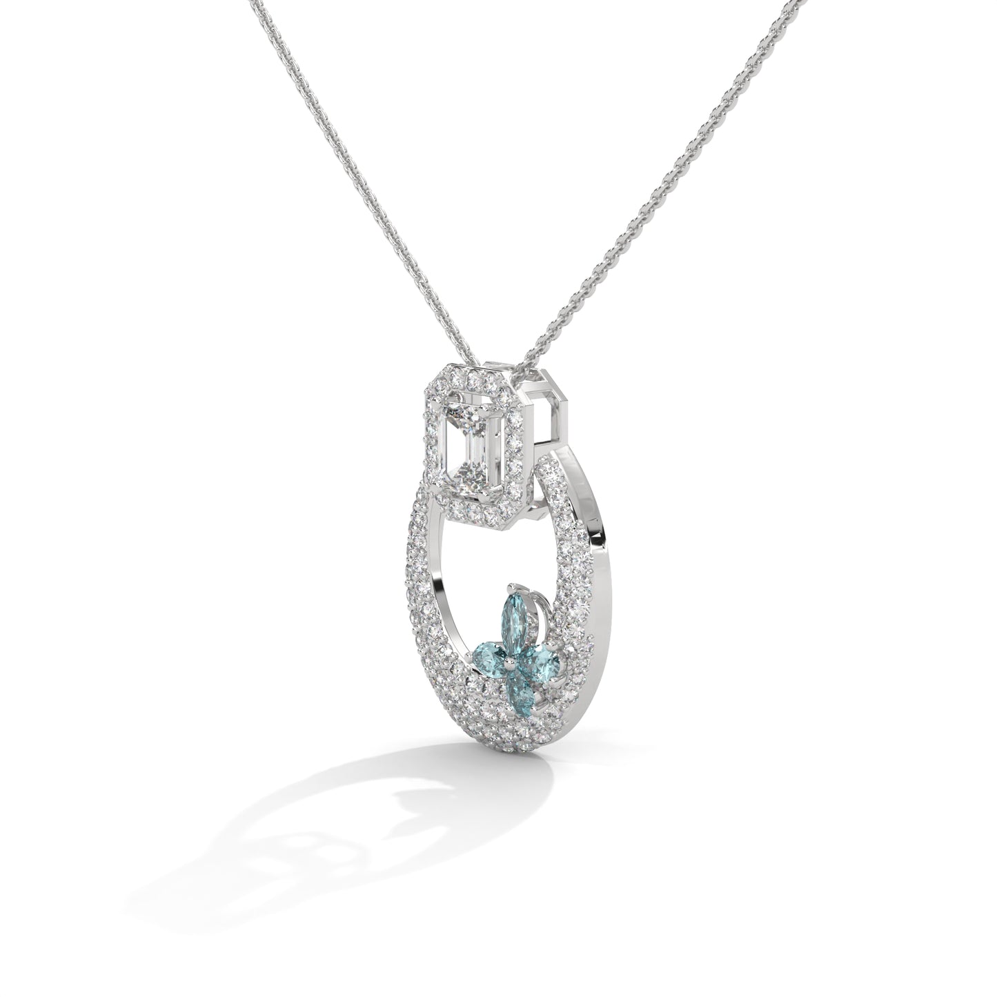 Frostine Bloom Diamond Pendant