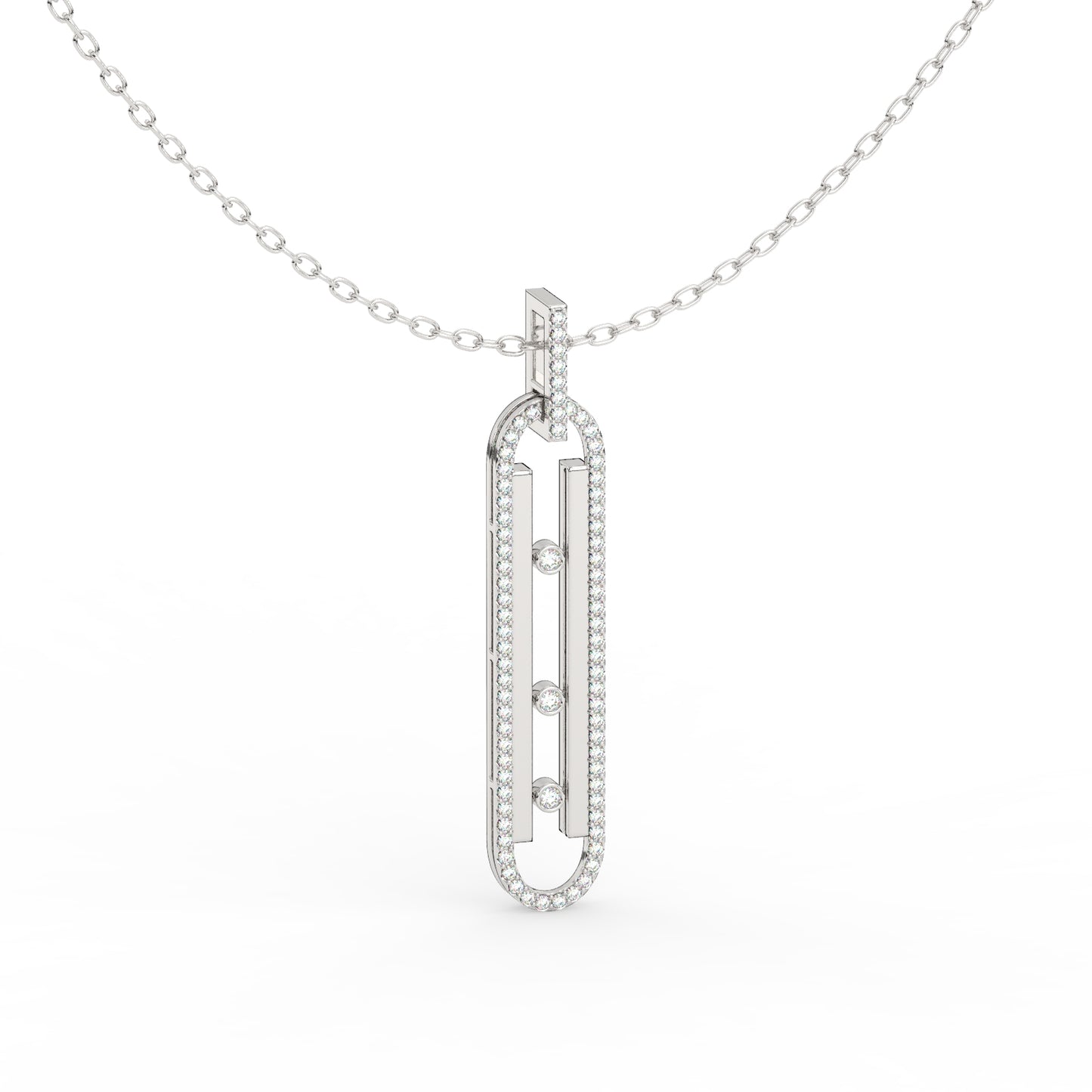 Elegant Harmony Diamond Pendant