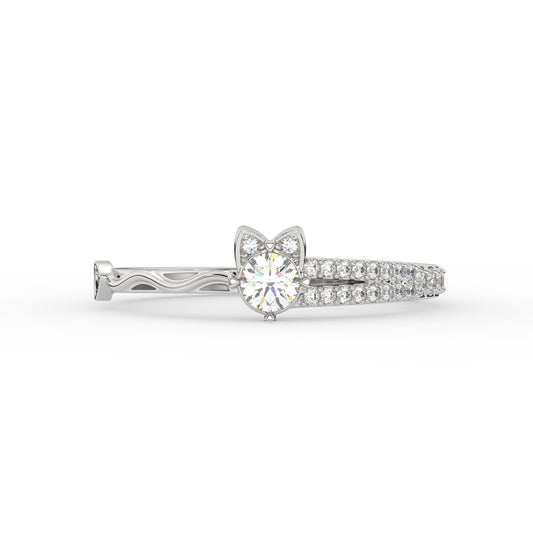 Meow in Love – Glittering Kitty Diamond Ring