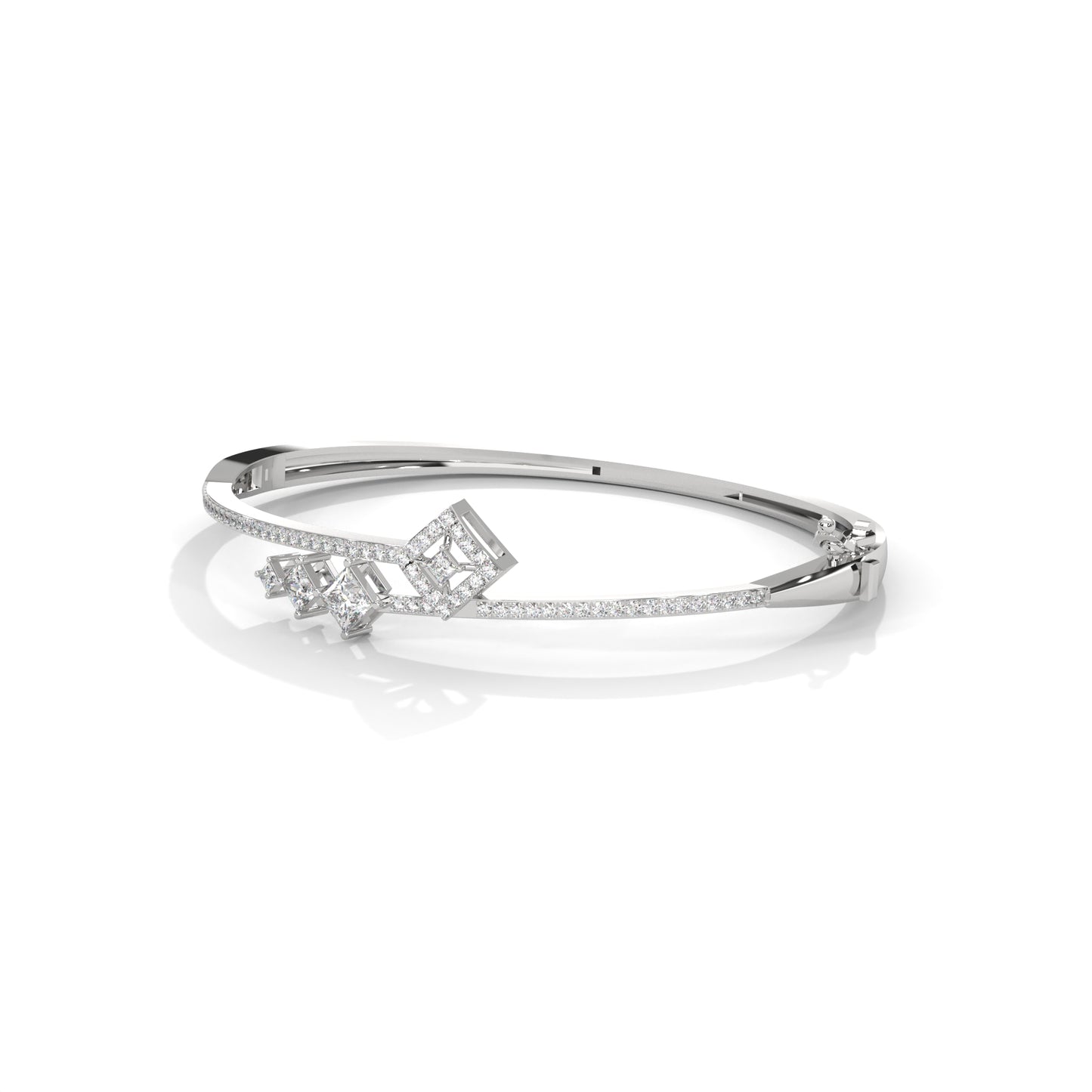 Glint Matrix Modern Diamond Bangle