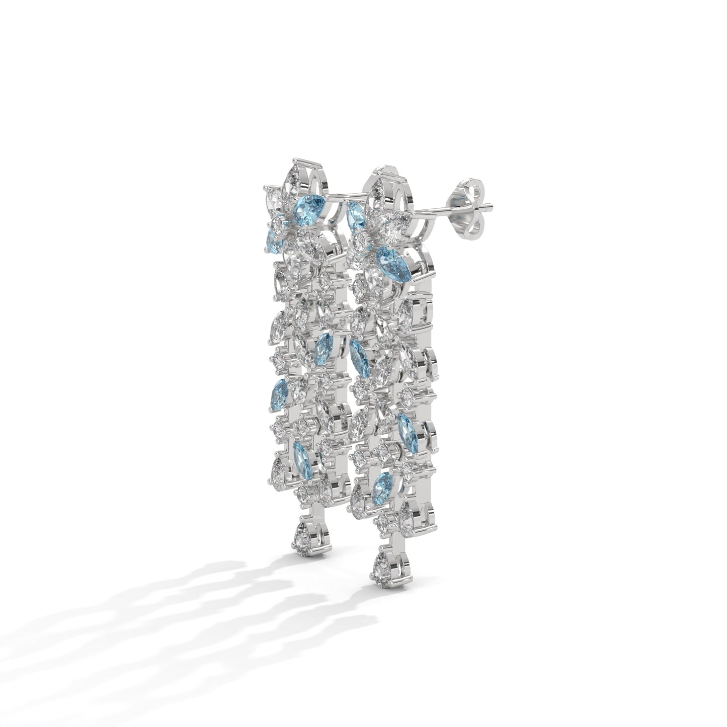 Frozen Bloom Waterfall Danglers