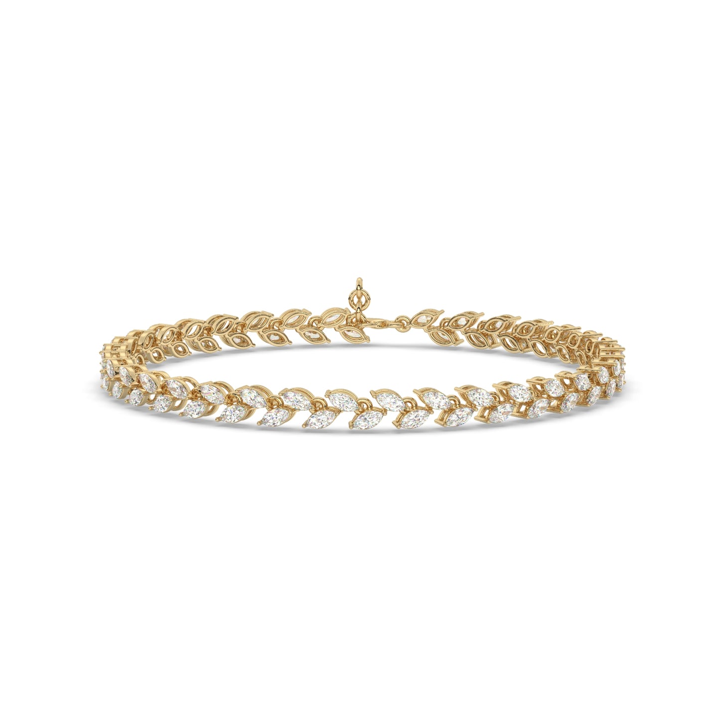 Leaf Tennis Diamond Bracelet