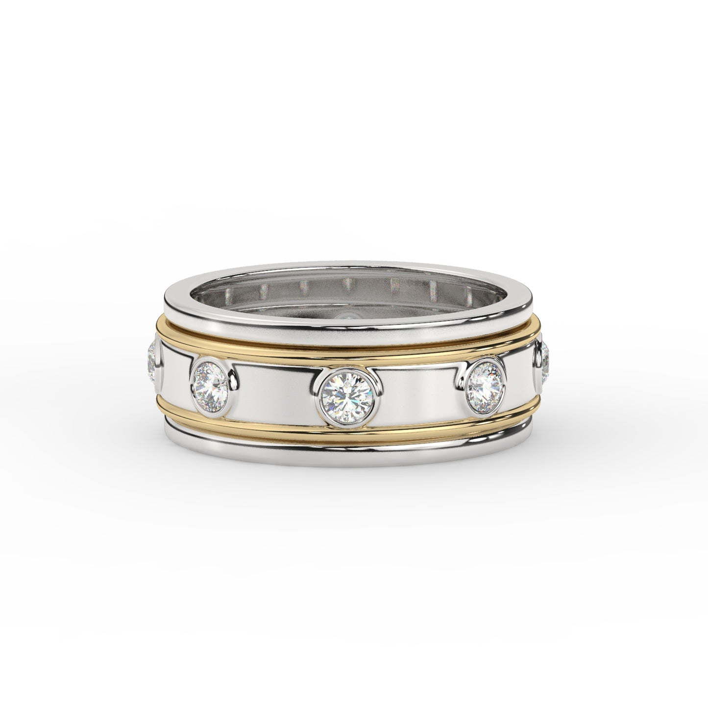 Two-Tone Diamond Eternity Ring