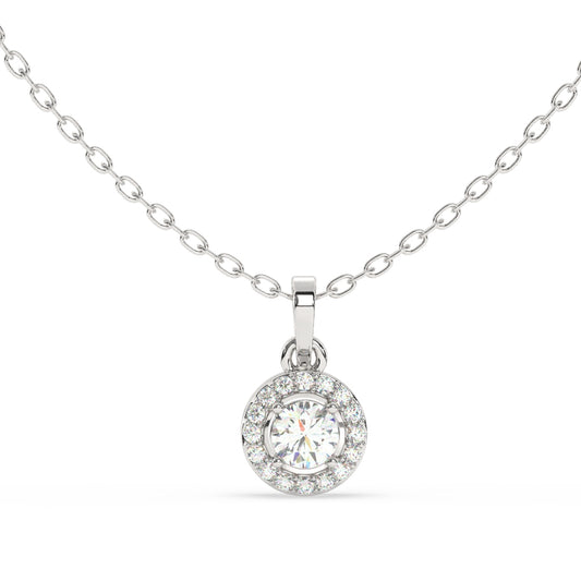 Halo Diamond Pendant