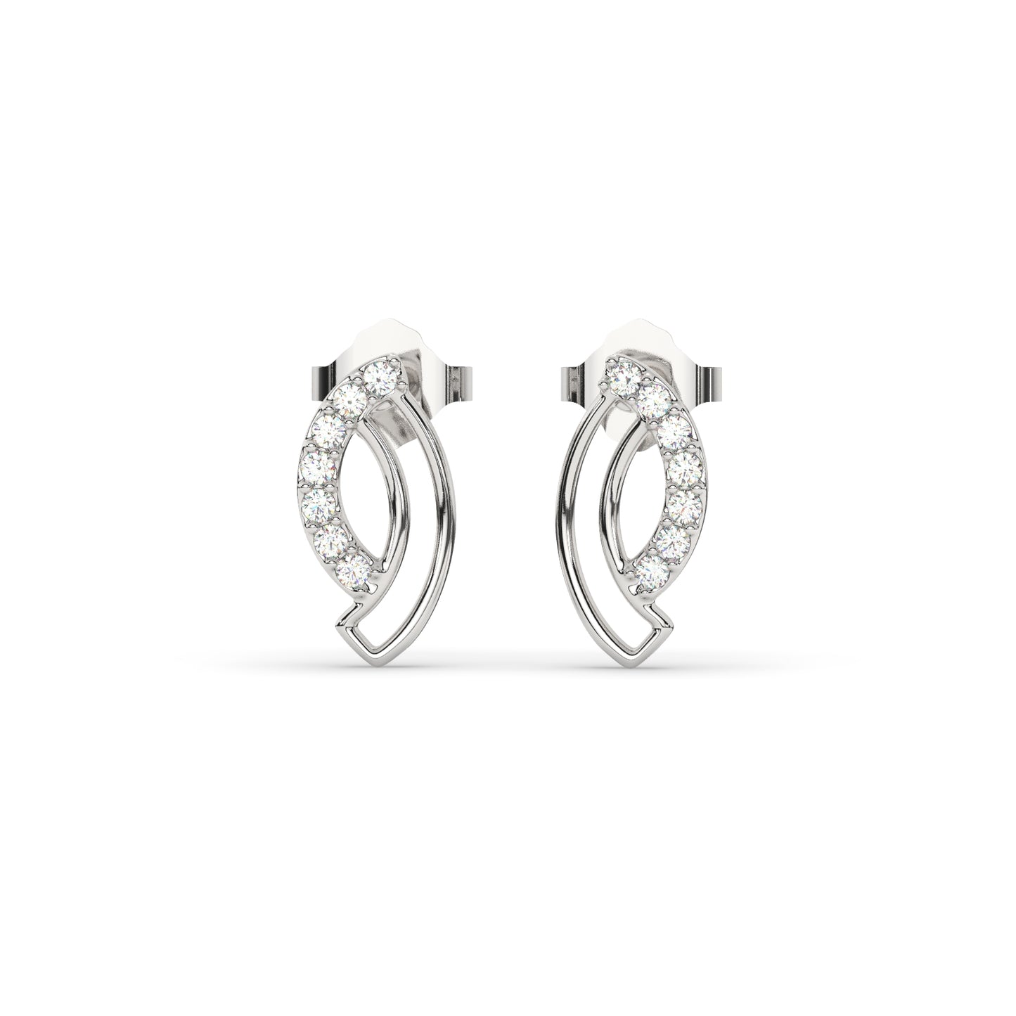 Swirl Diamond Studs
