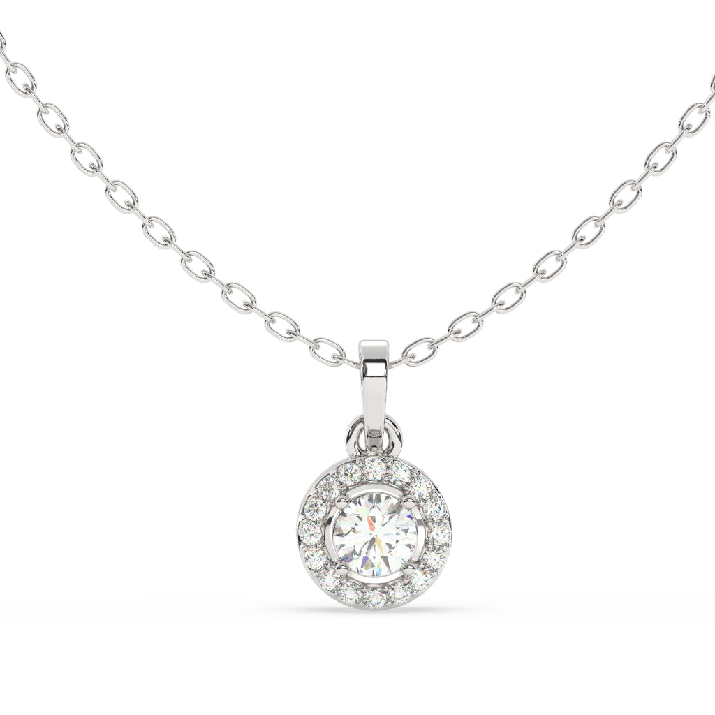 Halo Diamond Pendant