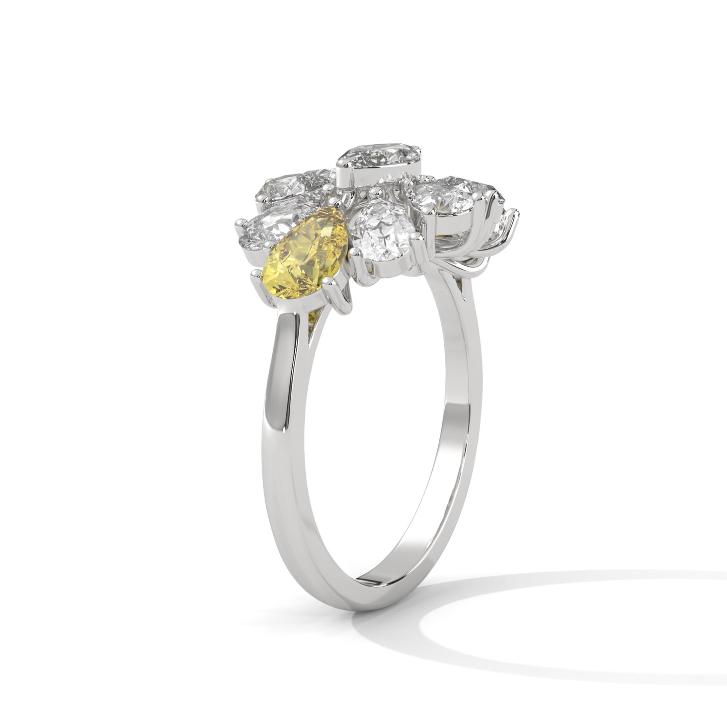 Sunflare Petal Cluster Ring