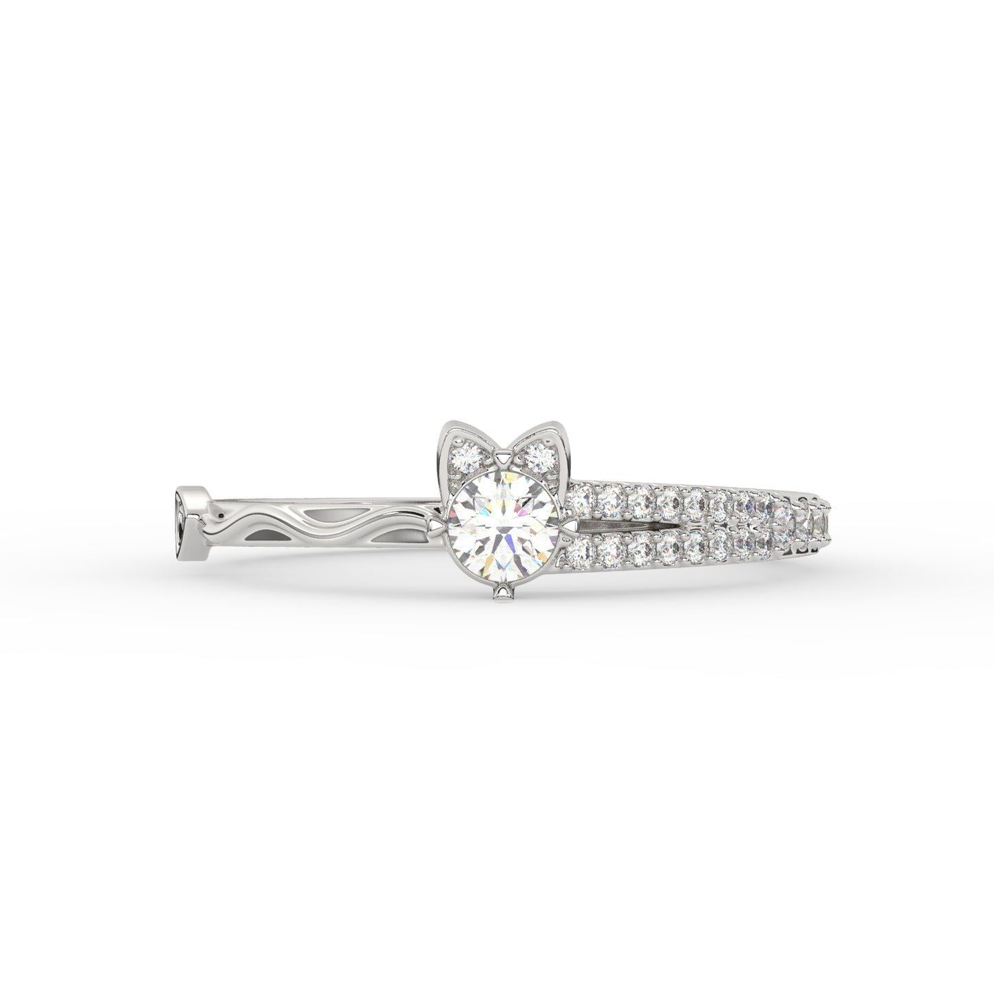 Meow in Love - Glittering Kitty Diamond Ring