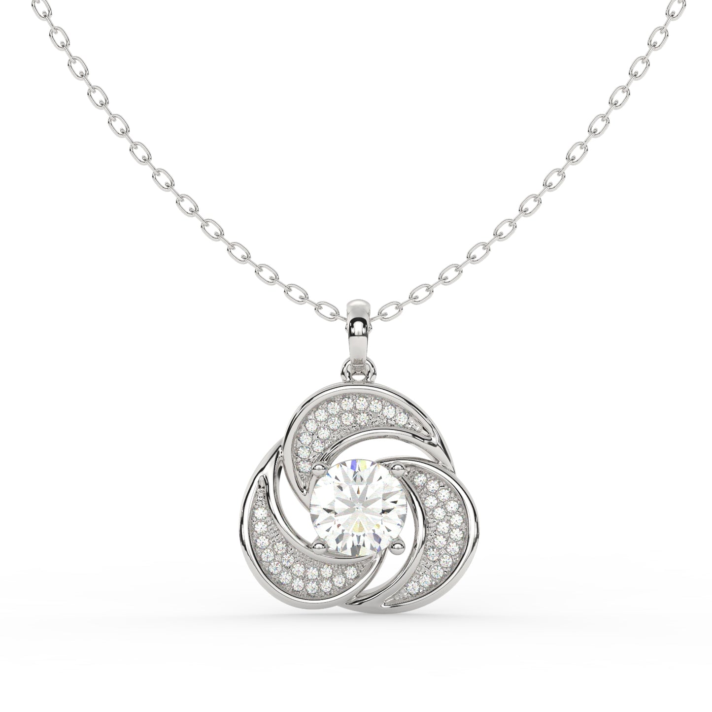 Wave Diamond Pendant