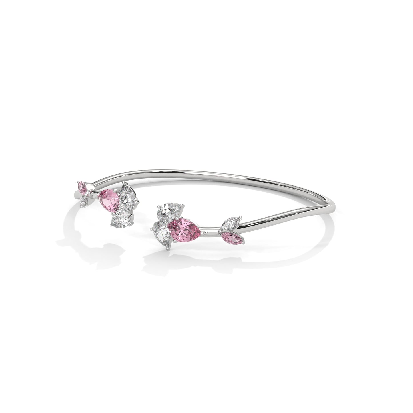 Blushing Grace Diamond Bangle
