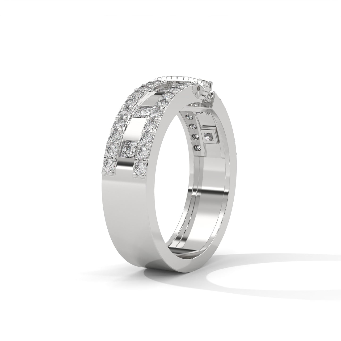 Bonded Glow – Dual Row Diamond Ring