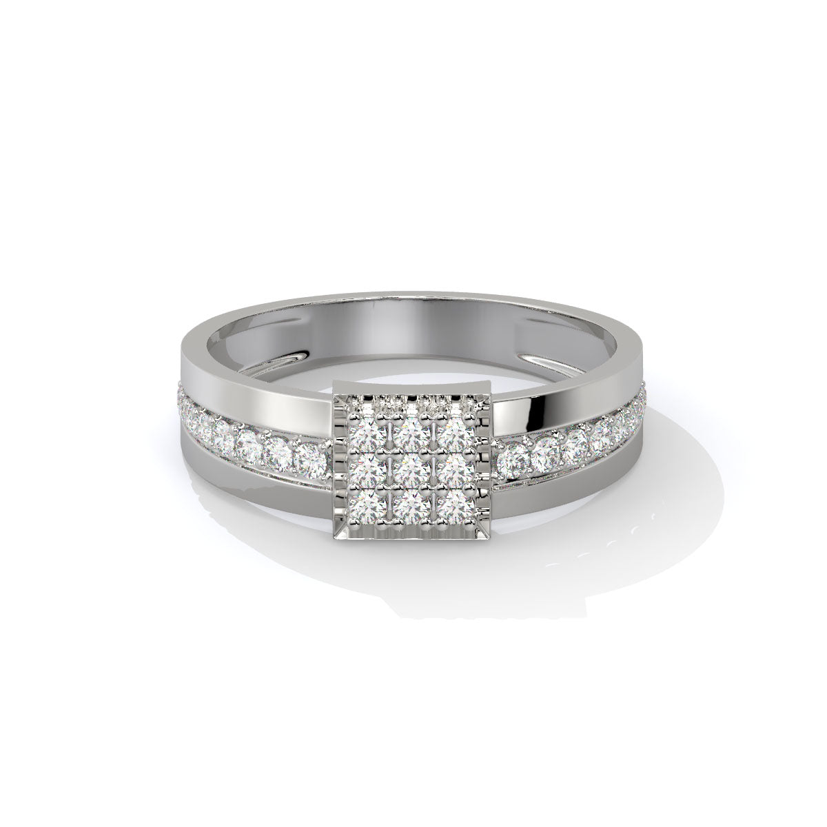 Royal Grid Men's Diamond Ring