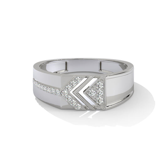 Regal Apex – Dual-Tone Men's Diamond Ring