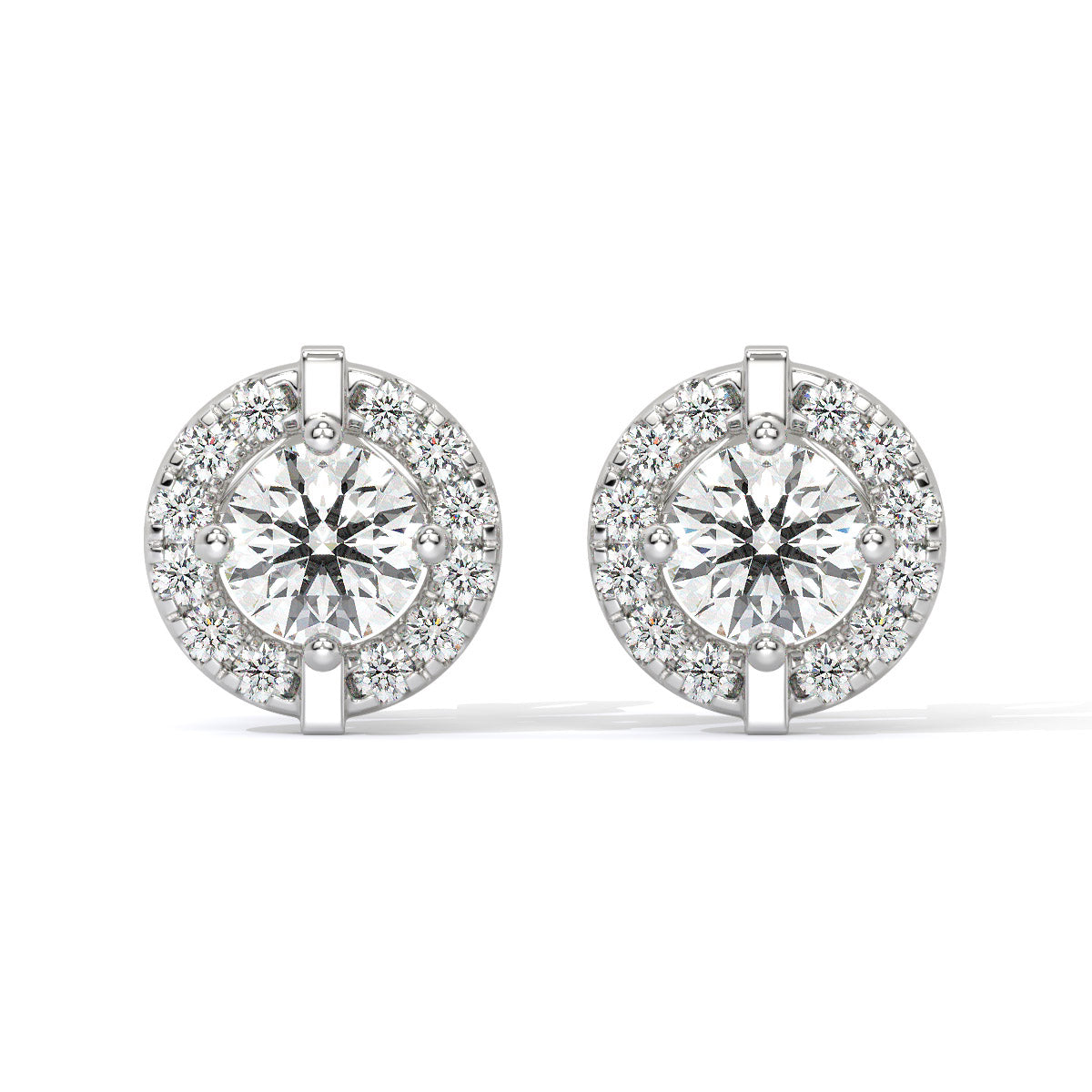 Solara Crown Diamond Circle Studs