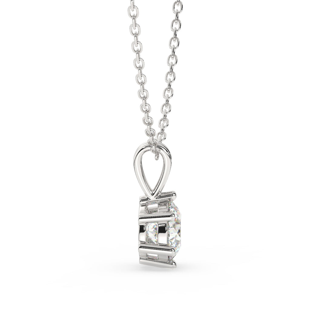 Classic Round-Cut Diamond Pendant