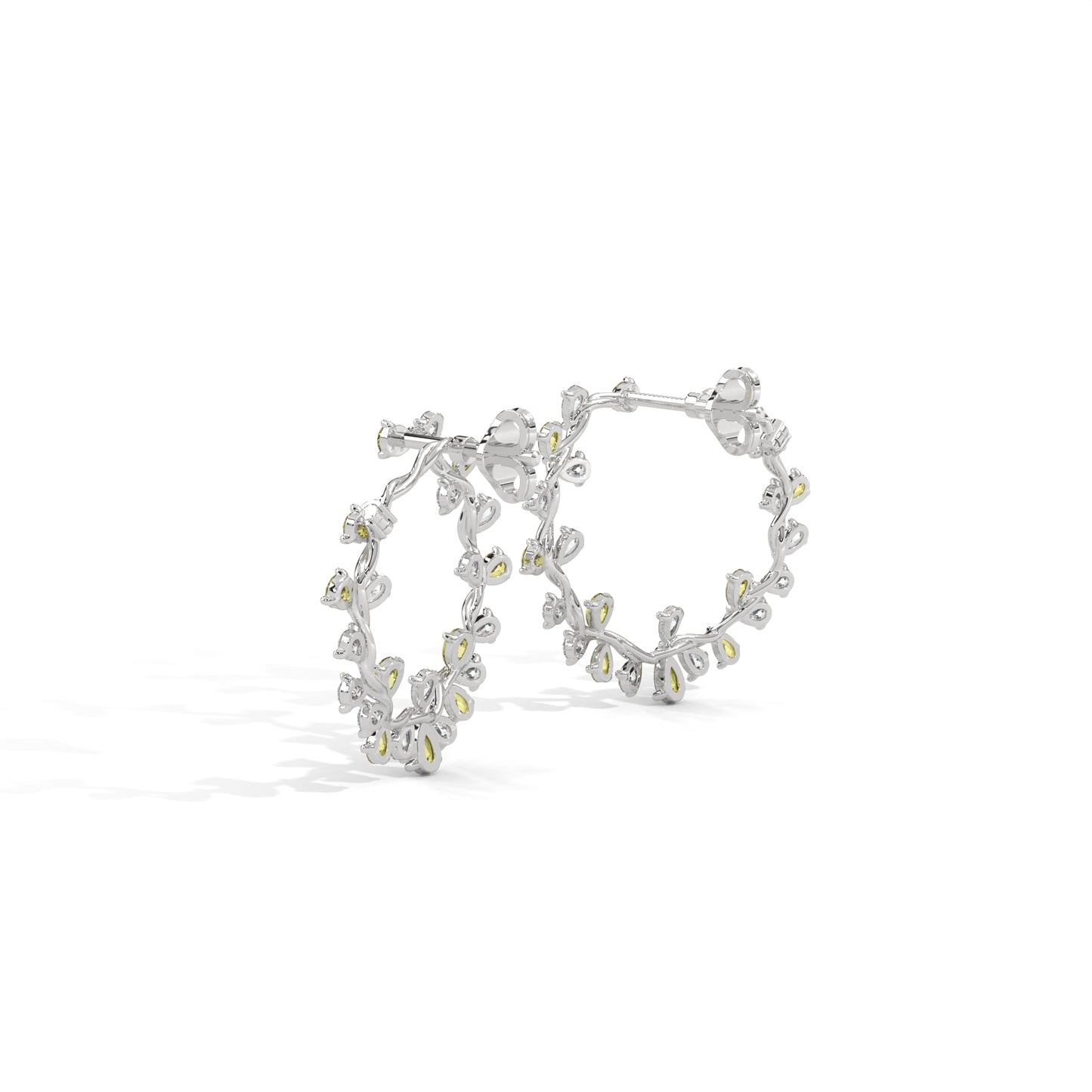 Citrus Bloom Diamond Hoops