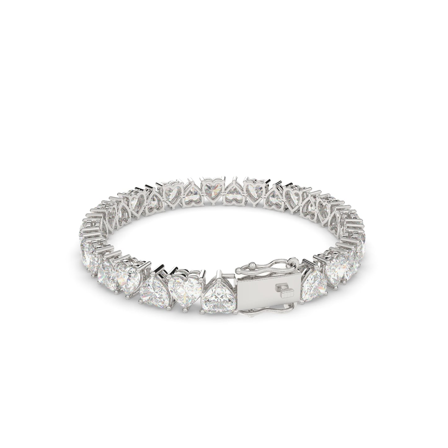 Heart Diamond Tennis Bracelet