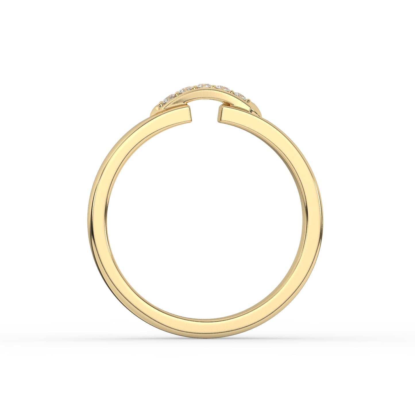 Modern Elegance Diamond Link Ring