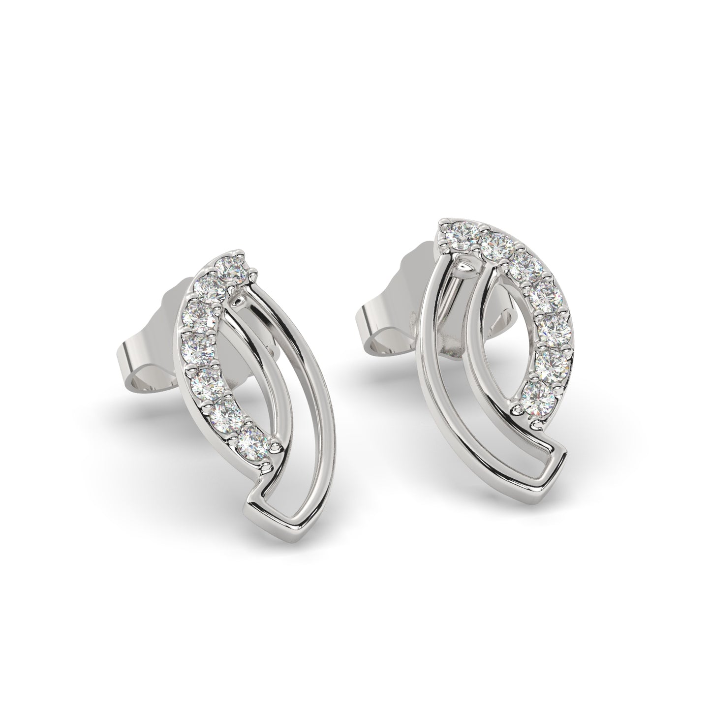 Swirl Diamond Studs