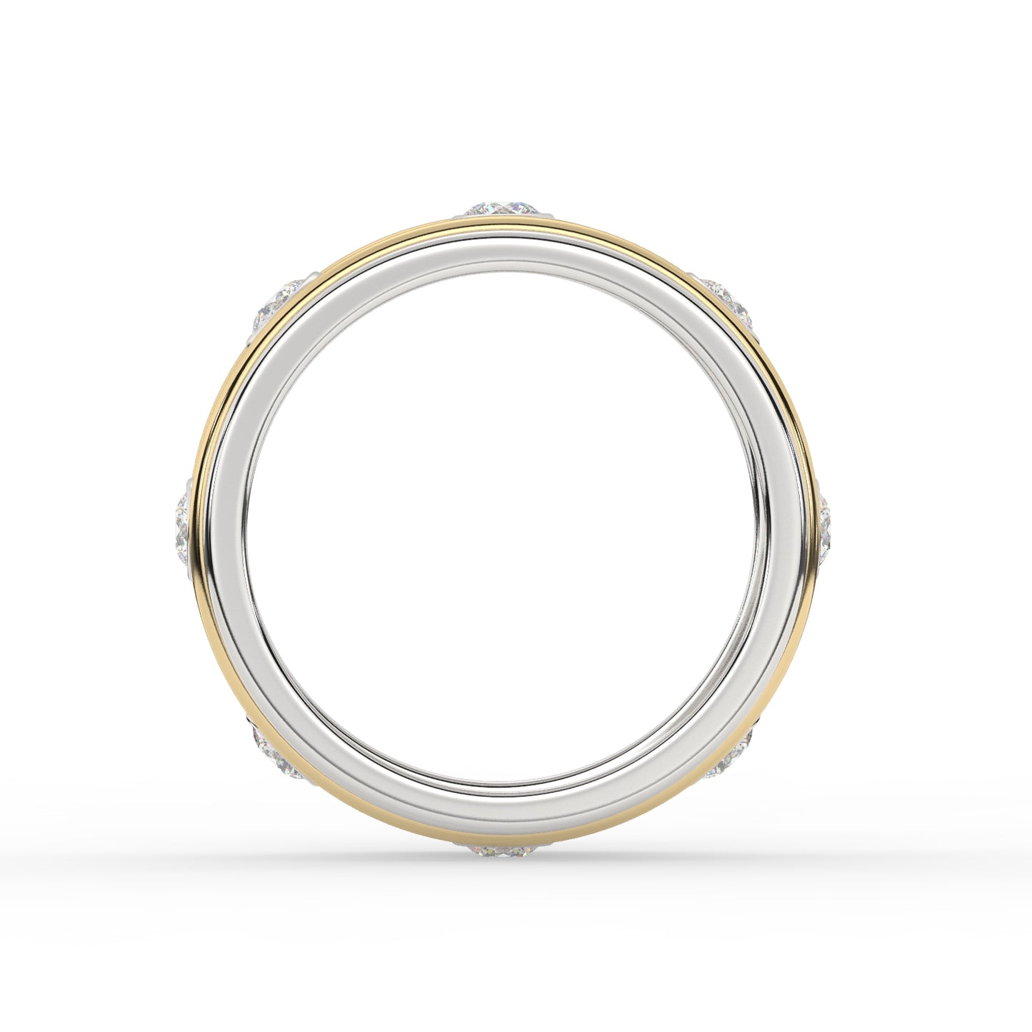 Two-Tone Diamond Eternity Ring