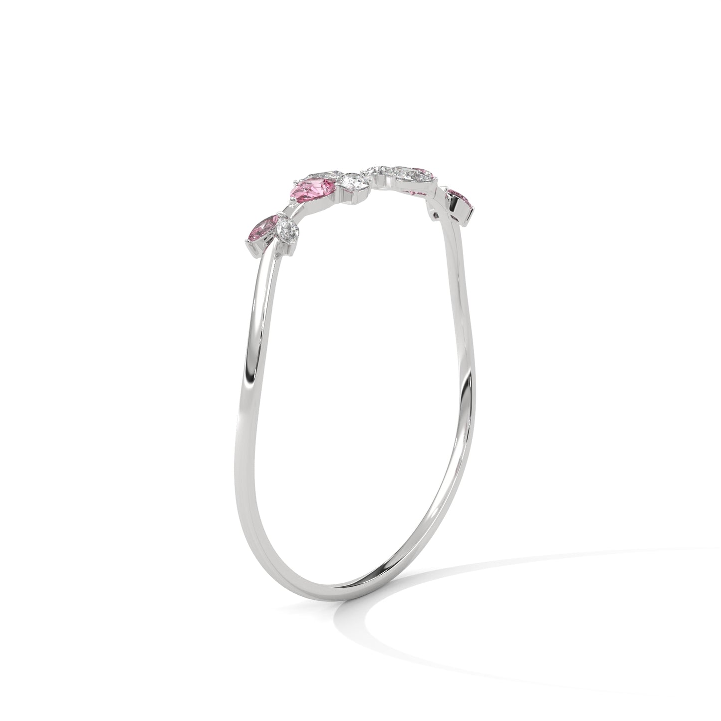 Blushing Grace Diamond Bangle