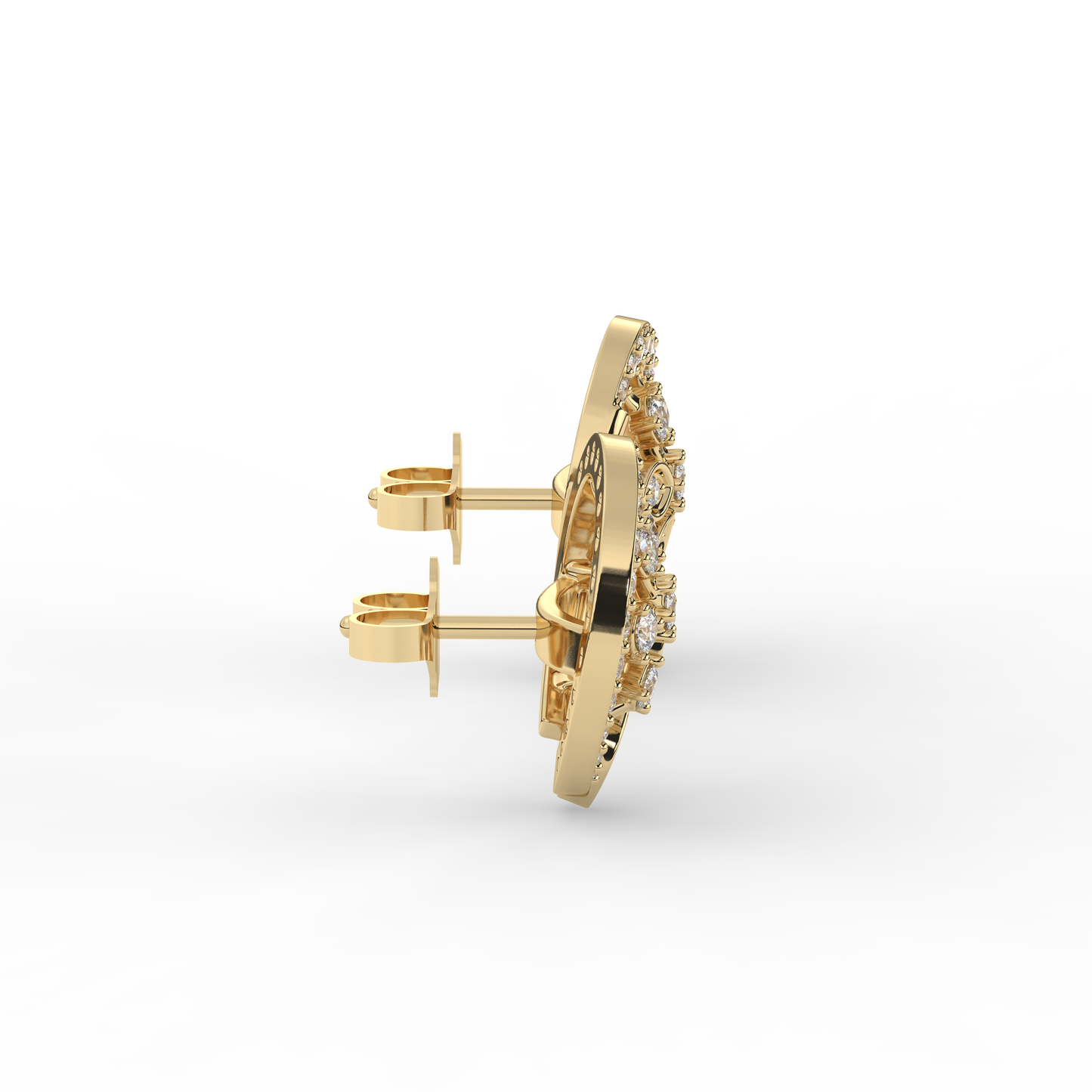 Floral Swirl Diamond Studs