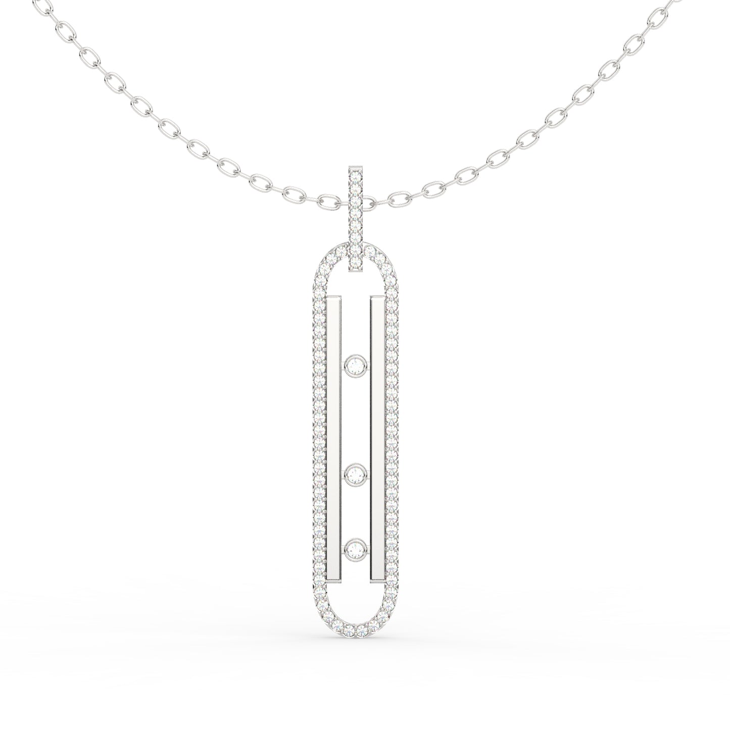 Elegant Harmony Diamond Pendant