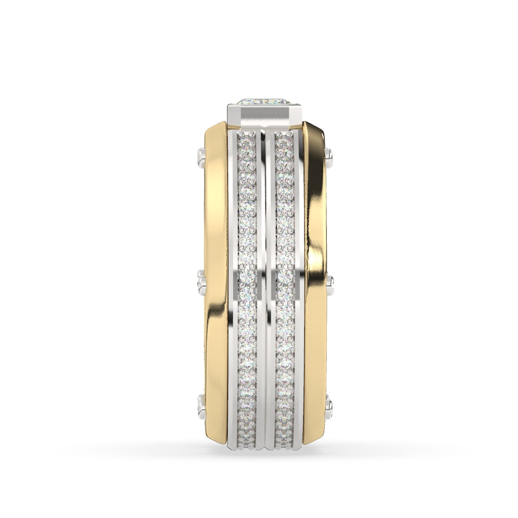 Elegant Two-Tone Diamond Eternity Ring