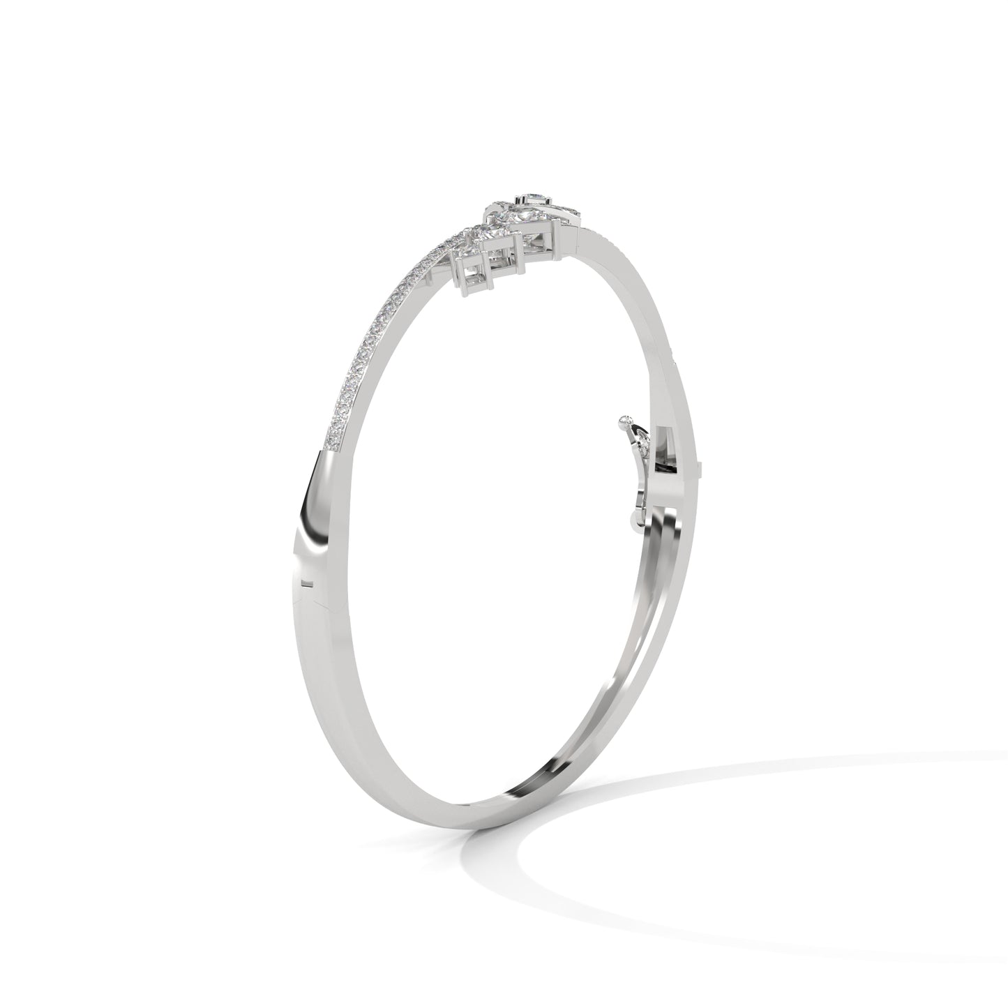 Glint Matrix Modern Diamond Bangle