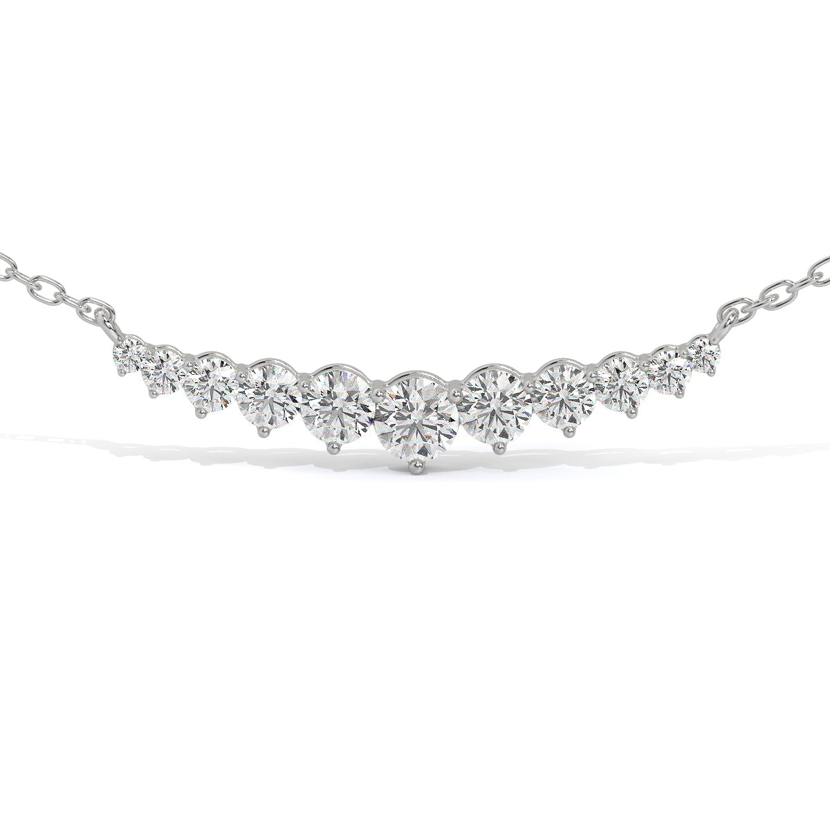 Radiance Diamond Curve Pendant