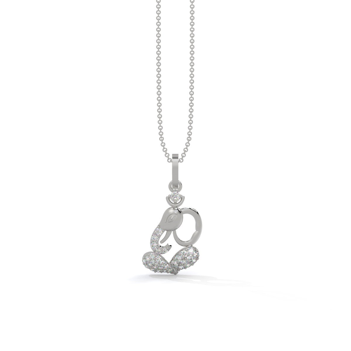 Divine Lord Ganesha Diamond Pendant