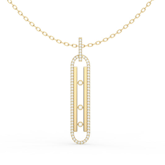 Elegant Harmony Diamond Pendant