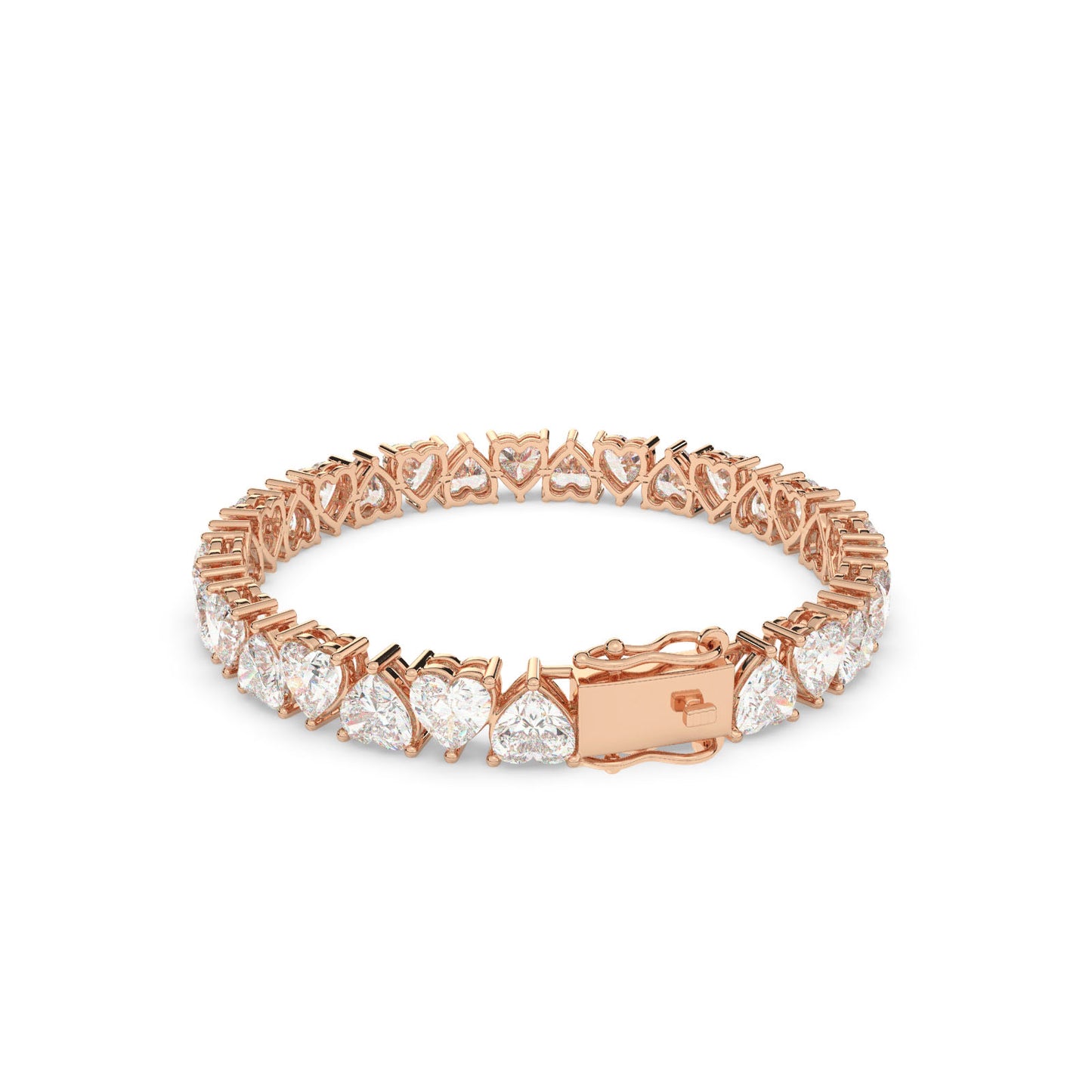 Heart Diamond Tennis Bracelet