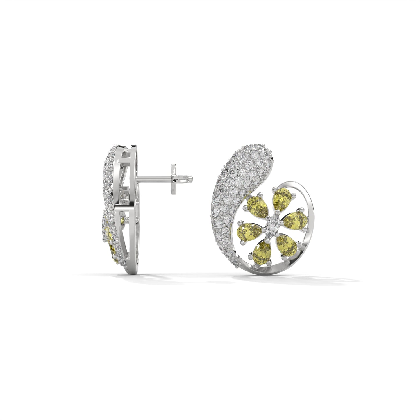 Lime Twist Bloom Studs