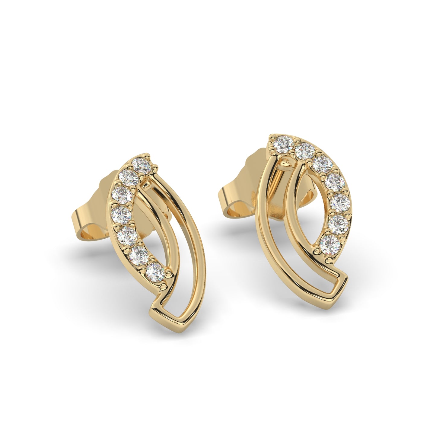 Swirl Diamond Studs