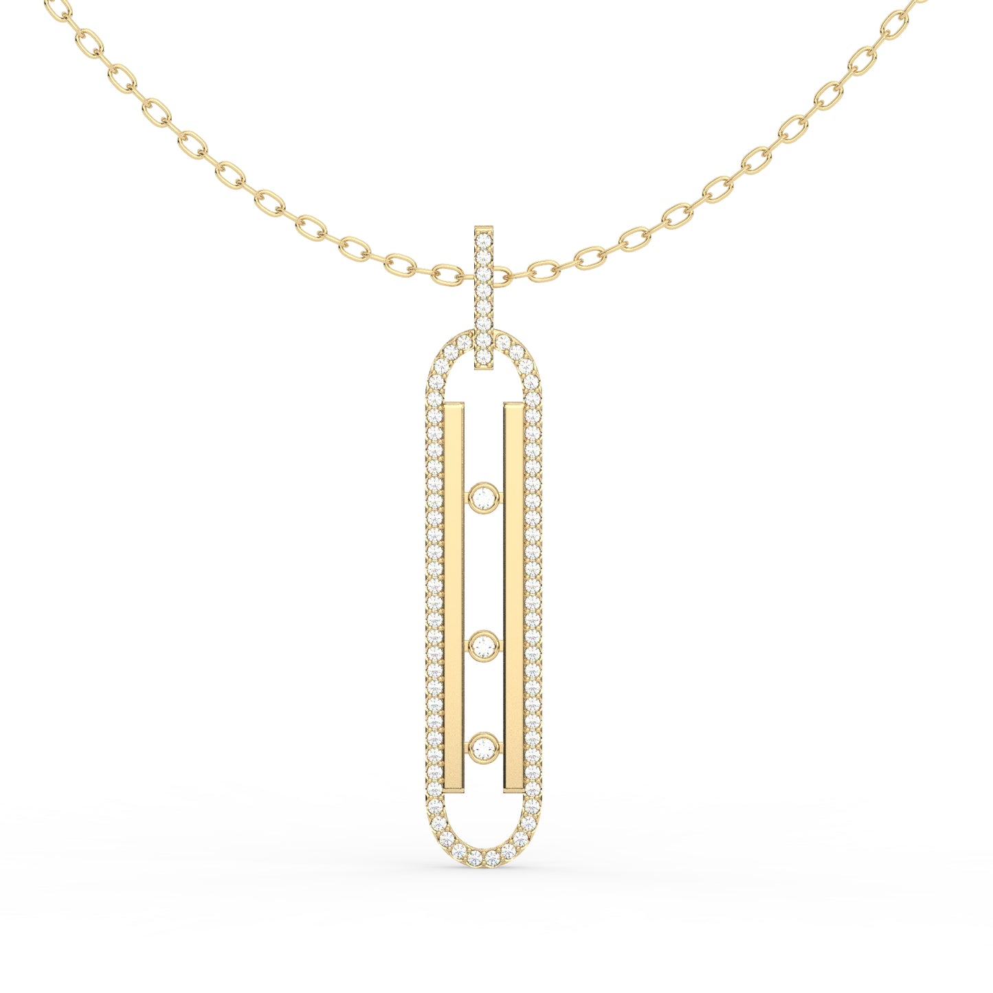 Elegant Harmony Diamond Pendant